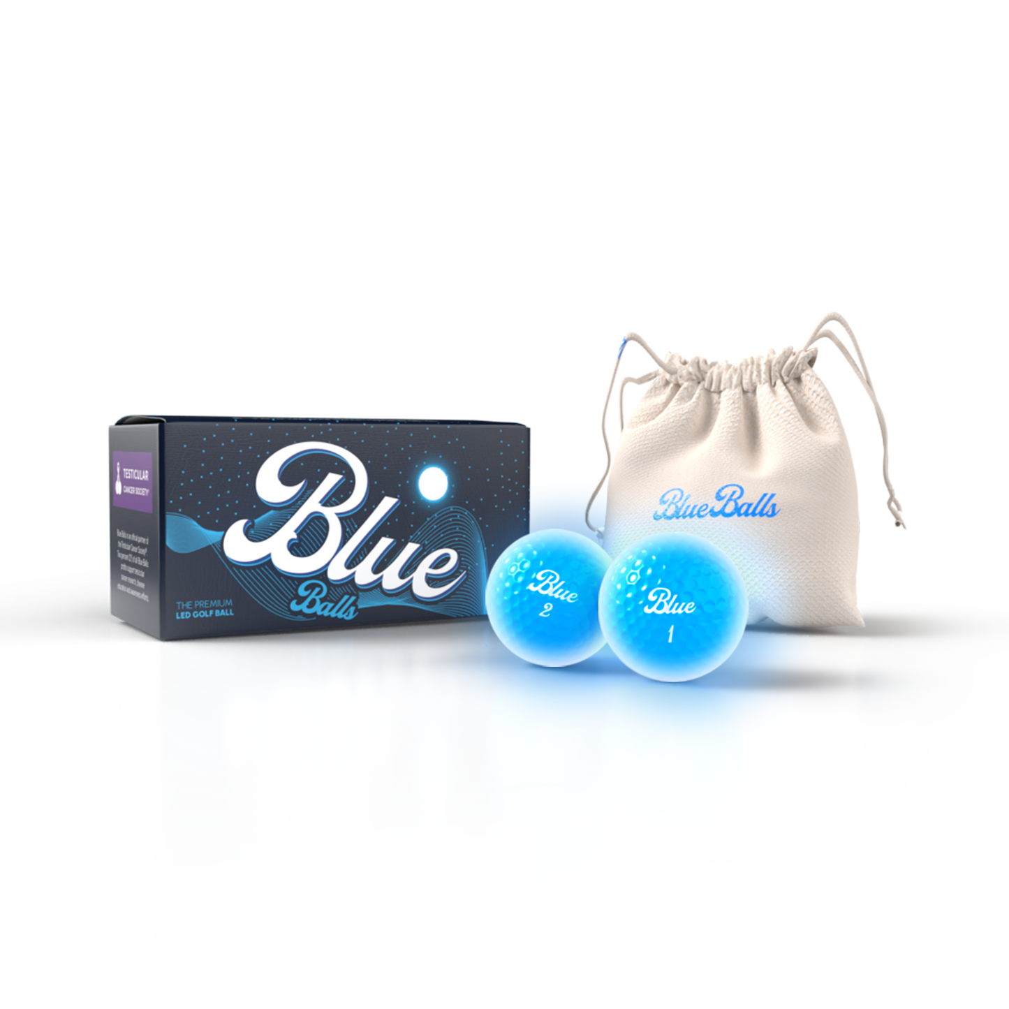 BLUE BALLS LED GOLF BALLS (2-PACK)