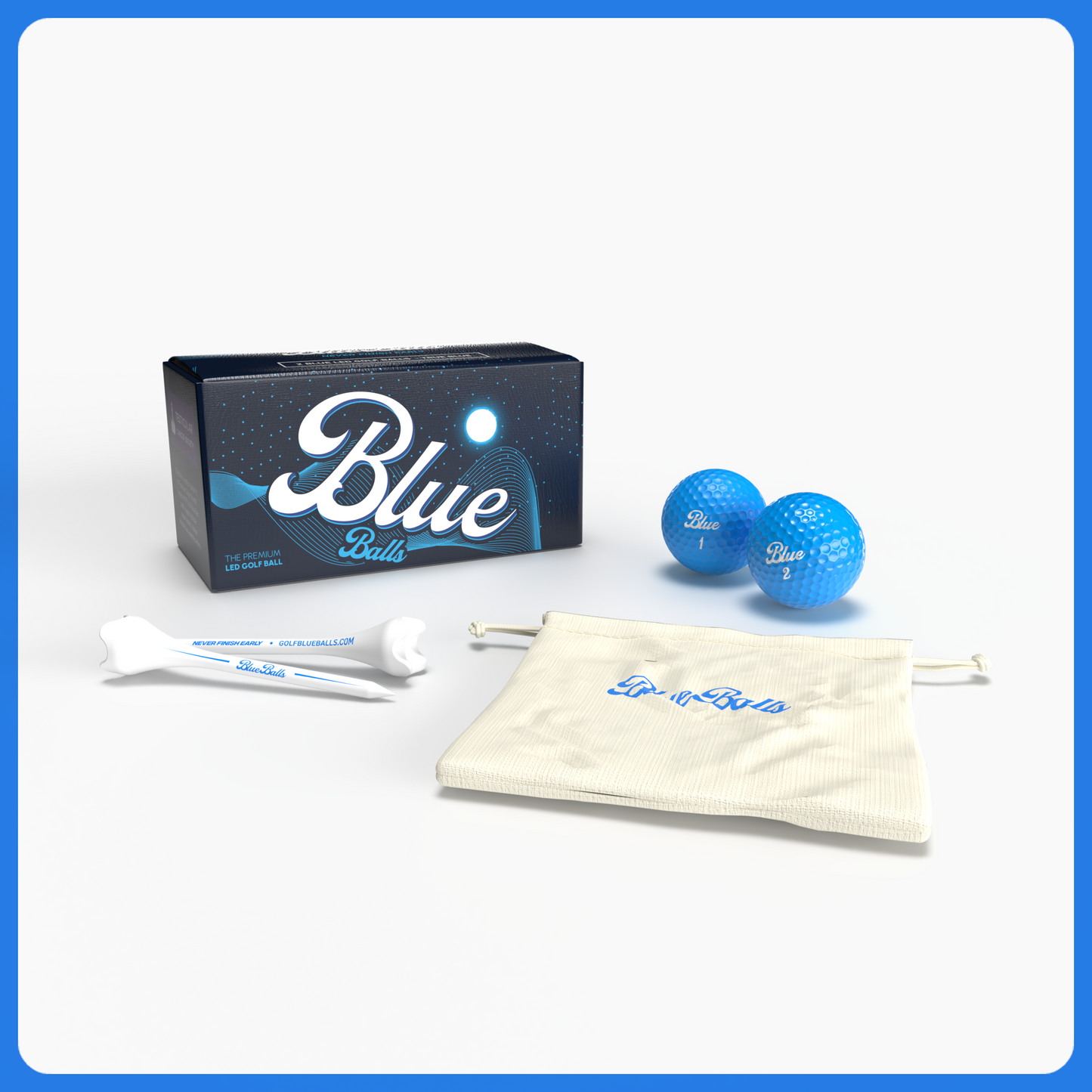 BLUE BALLS LED GOLF BALLS (2-PACK)