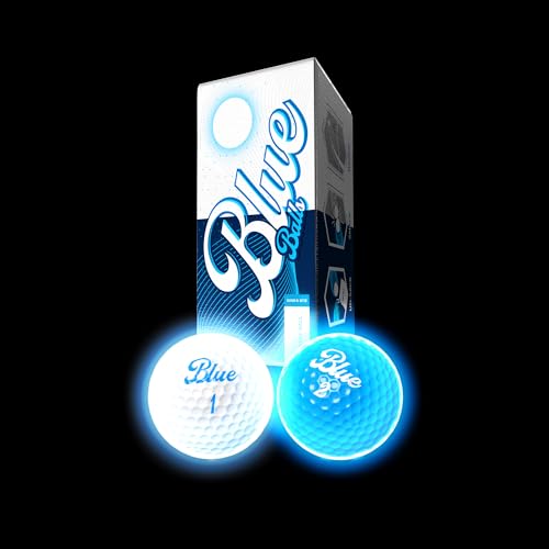 WHITE & BLUE LED GOLF BALLS (2-PACK)