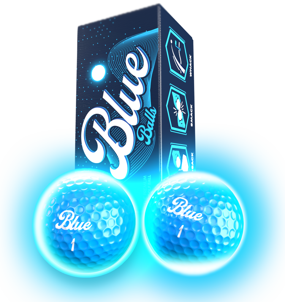 BLUE BALLS LED GOLF BALLS (6-PACK)
