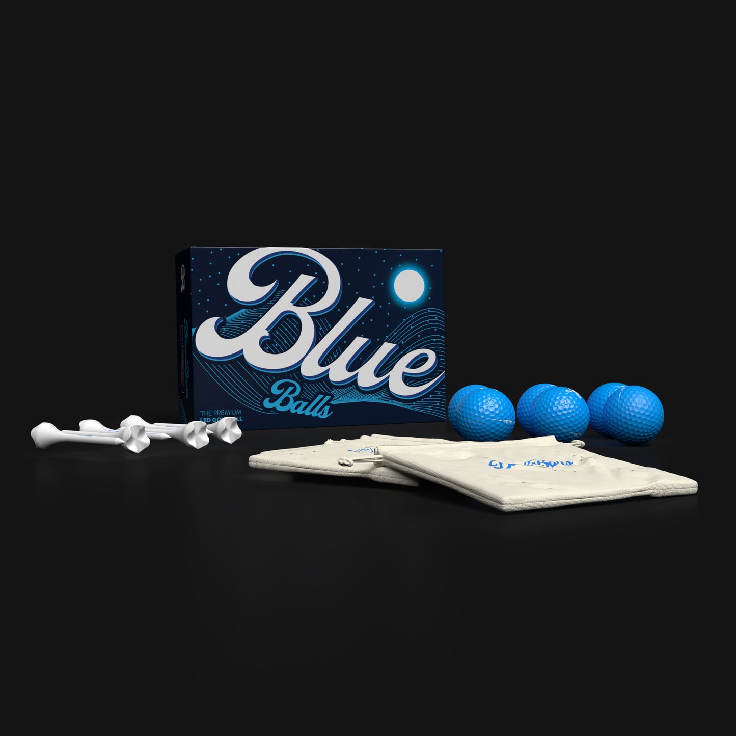 BLUE BALLS LED GOLF BALLS (6-PACK)